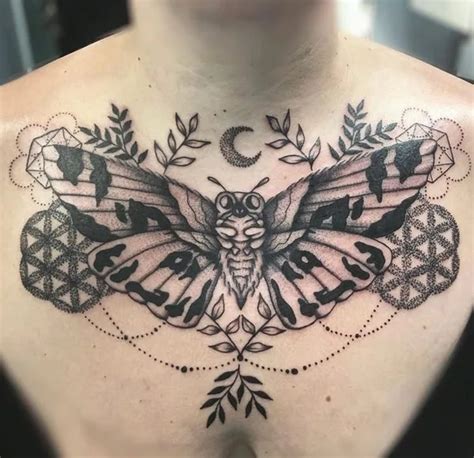 moth chest tattoo|82 Intriguing Moth Tattoo Ideas with Fascinating Meaning